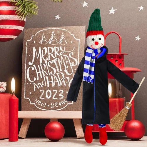 Vista 4 de Libima 6 Pcs Christmas Doll Clothes Accessories Halloween Wizard Clothes Wizard Robe and Broom Doll Costume