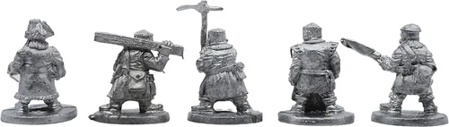 Vista 2 de IRON WIND METALS Juego de ingenieros enanos de 5 piezas, 100% peltre sin plomo, miniaturas clásicas de fantasía para juegos de mesa de 1.102 in