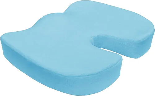 Vista 8 de Bookishbunny Silla de oficina ortopédica de espuma viscoelástica para coxis y almohadilla para asiento de automóvil, cojín cómodo para el dolor