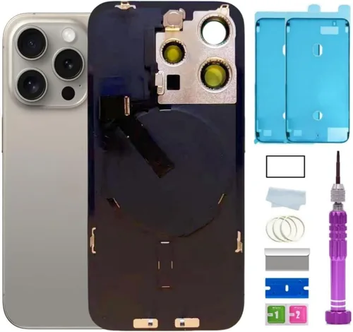 Vista 11 de Reemplazo de vidrio trasero 14 Plus con placa y cable flexible y todas las piezas para iPhone 14plus cubierta trasera de cristal