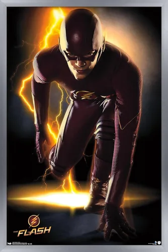 Vista 10 de Trends International DC Comics TV - The Flash - Póster de pared de retrato, 14.725 x 22.375 pulgadas, versión enmarcada de madera de granero