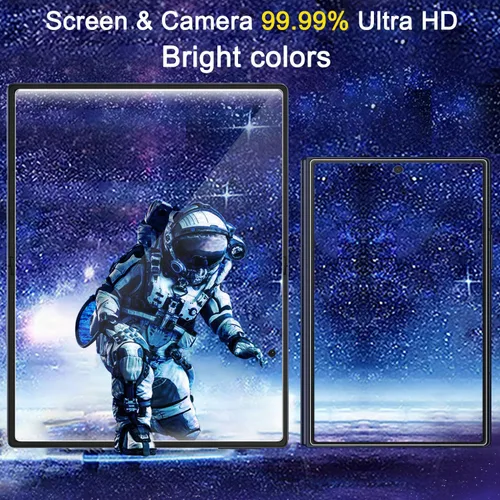 Vista 6 de Ferilinso Screen Protector for Samsung Galaxy Z Fold 8, Tempered Glass Back 3 Pack, 9H+ Hardness, Military-Grade Shatterproof, Case Friendly, Easy