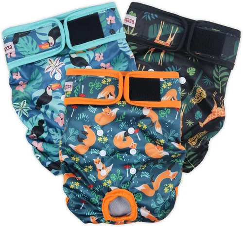 Vista 10 de Pañales lavables y reutilizables para perritos (5 unidades) para perritos, pequeños, medianos y grandes, para cachorros y perritos, bragas