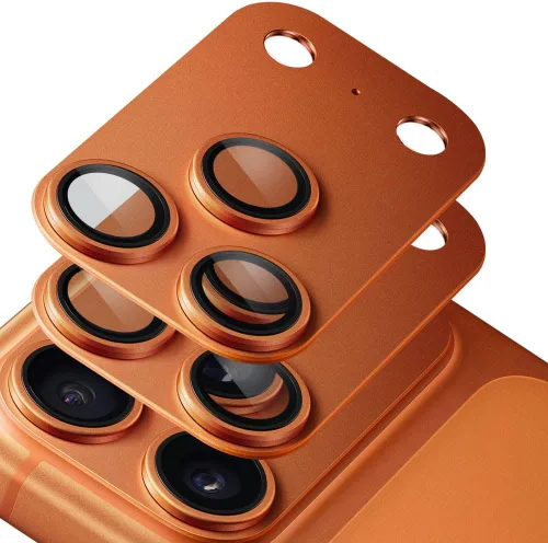 Vista 9 de para iPhone 17 Pro protector de cámara (Paquete de 2), Estuche mate de aleación de aluminio con protector de pantalla de cámara de vidrio templado