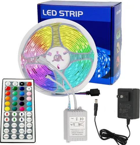 Vista 10 de KUMQUAT Tira de luces LED RGB retroiluminación para TV, 5 V, USB, multicolor, tiras de luz LED de 6.56 pies/6.6 ft, kit de tira que cambia