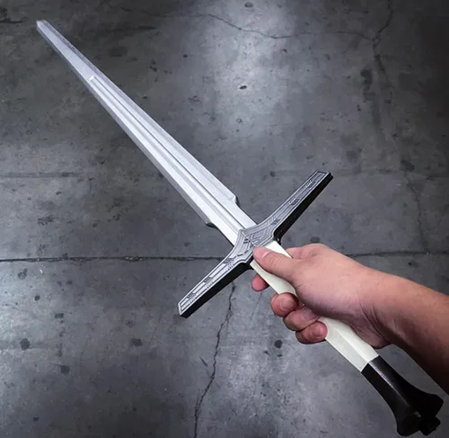 Vista 47 de Espada larga de caza de brujo de espuma medieval de 41 pulgadas para cosplay LARP disfraz Halloween