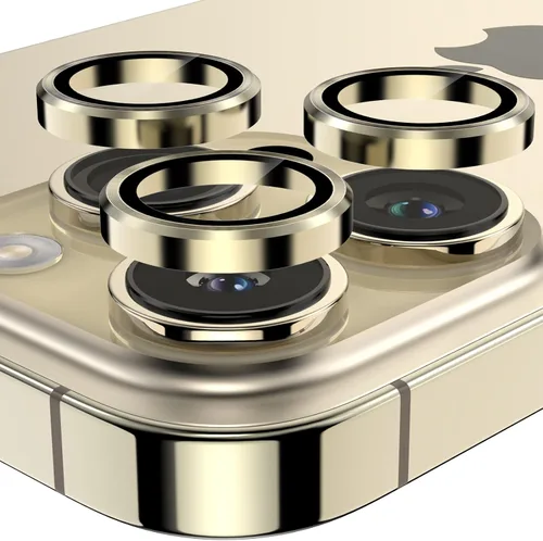 Vista 55 de YWXTW Diseñado para iPhone 14 Pro/iPhone 14 Pro Max Protector de Lente de Cámara Brillante, [Nuevo Diseño con Purpurina] Vidrio Templado de Metal