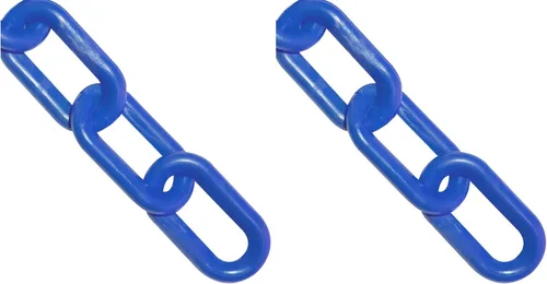 Vista 30 de Mr. Chain - Cadena de barrera de plástico, color Army Tan, diámetro de eslabón de 2 pulgadas, longitud de 25 pies (50055-25)