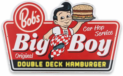 Vista 7 de Bob's Big Boy - Letrero de metal clásico para cocina, comedor o garaje
