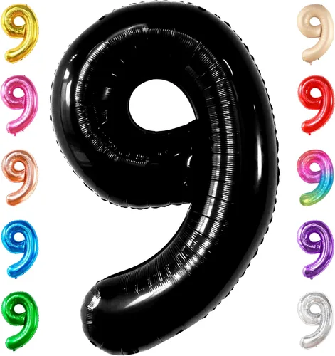 Vista 149 de KatchOn Globo negro del número 1 de 40 pulgadas, globo de feliz cumpleaños