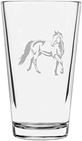 Vista 86 de Shetland Pony (cuerpo) - Vaso de pinta grabado con temática de caballo alternativo de 16 onzas