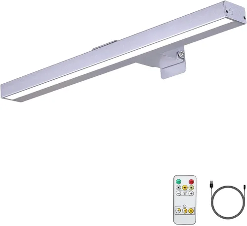 Vista 20 de MIOBLUE Luces LED para fotos con control remoto, luz de metal de 16 pulgadas, lámpara de visualización recargable, luz de diana regulable