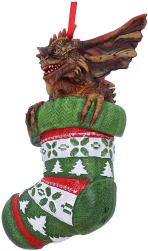Vista 3 de Nemesis Now Gremlins Mohawk - Adorno decorativo para colgar en medias, 4.7 in, resina, verde, mercancía oficial de Harry Potter, fundida en la mejor