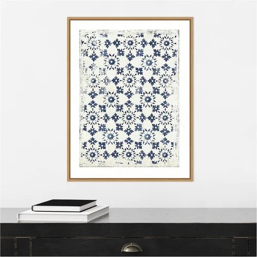 Vista 8 de Amanti Art Lienzo enmarcado para pared, 24 x 18 pulgadas, azul marino, Geo III por Aimee Wilson, lienzo enmarcado para pared, arte abstracto