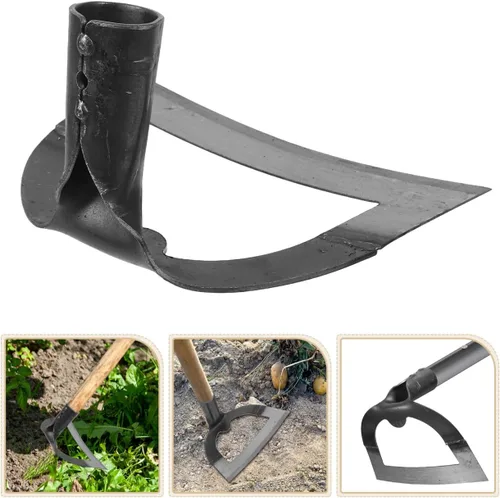 Vista 8 de DOITOOL Azada hueca de jardín, azada de jardín de acero al manganeso, rastrillo de mano resistente para cultivo de patio trasero, aflojamiento