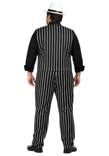 Vista 2 de Disfraz Clásico de Gánster Talla Plus para Hombre Multicolor