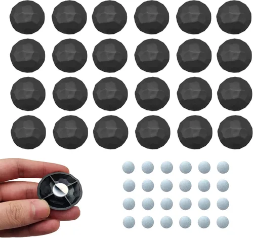 Vista 2 de 24 clavos magnéticos para puerta de garaje, accesorios decorativos para entrada de casa y puerta, montaje magnético, 1 pulgada, negro 24 piezas negro