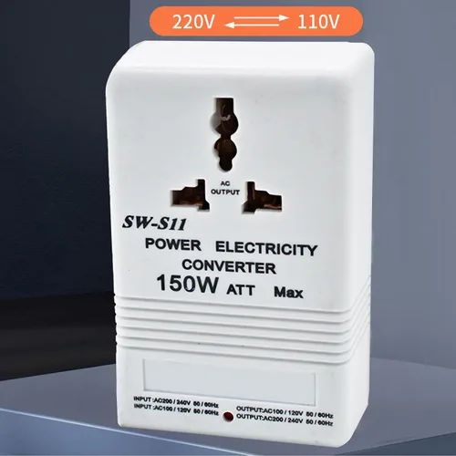 Vista 2 de Adaptador de viaje del convertidor de voltaje de 150 W, convertidor de corriente AC110V/120V a 220V/240V Step-Up & Down Transformador