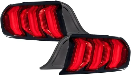Vista 8 de Form Lighting Luces traseras LED secuenciales compatibles con Ford Mustang 2015-2023 (par), transparentes