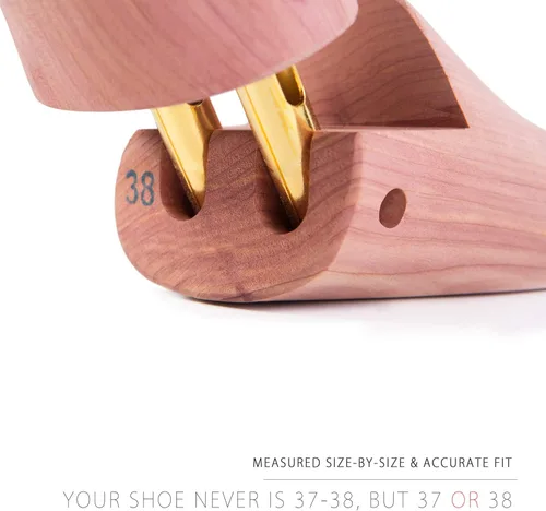 Vista 4 de RaxCollection Árbol de zapatos de cedro para hombres y mujeres, 1 par, organizador de zapatos de madera española de primera clase, gran regalo