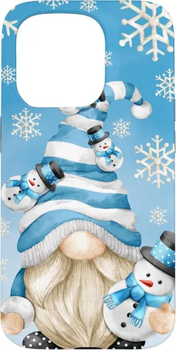 Vista 14 de Cute Winter Gnome Dad with Snowflake Decor and Snowman Case for iPhone 17