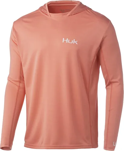 Vista 5 de HUK - Sudadera con capucha Icon X para hombre Camisa de pesca con protección solar UPF +50 Negro - Nuevo Logo