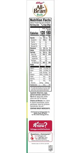 Vista 2 de Kellogg's All-Bran Buds Cereal, caja de 22 onzas (paquete de 2) con cuenco de cereales By The Cup