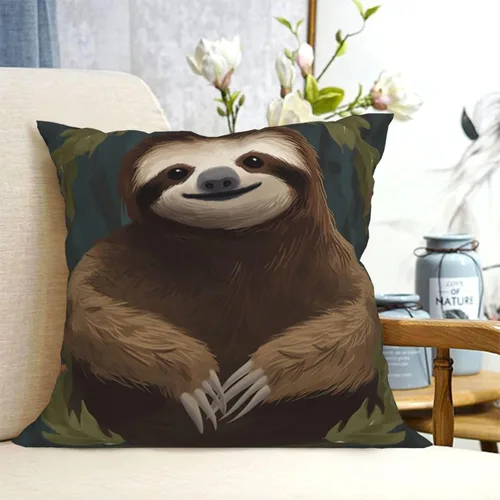 Vista 6 de Fundas de almohada con estampado de perezoso, fundas de cojín suaves para sofá, fundas de cojín duraderas, fundas de almohada cuadradas