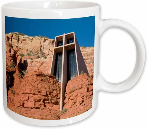 Vista 10 de 3dRose Arizona, Sedona, Chapel of The Holy Cross-Us03 Jwi0214-Jamie and Judy Wild - Taza de dos tonos, 11 onzas, negro/blanco