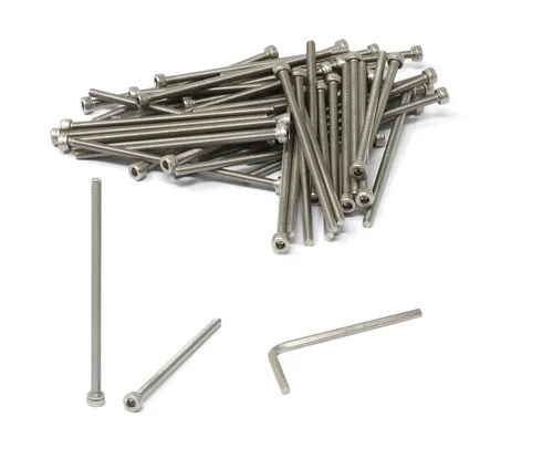 Vista 137 de iexcell Kit de tornillos de cabeza hexagonal de acero inoxidable 304, 100 unidades M2 x 0.157 in, paso de rosca de 0.016 in
