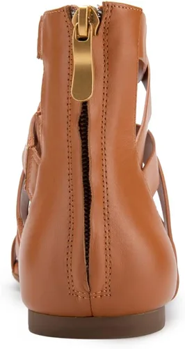 Vista 8 de Aerosoles Sandalias planas Glam para mujer, Bronceado Cuero