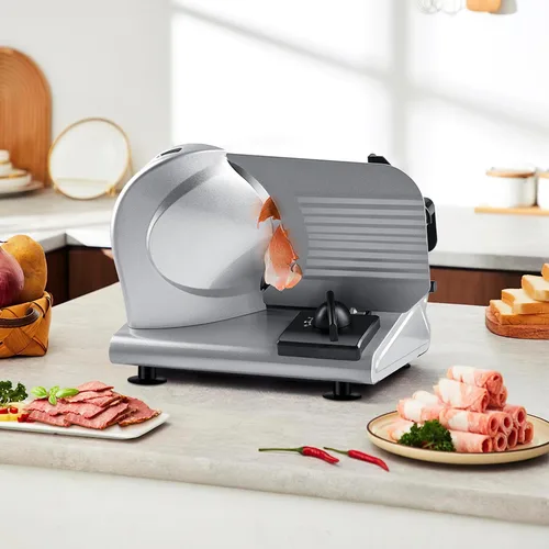 Vista 7 de Techwood - Cortador eléctrico de 150 W para uso doméstico con 2 cuchillas extraíbles de acero inoxidable de 7.5 pulgadas, cortador de pan de frutas