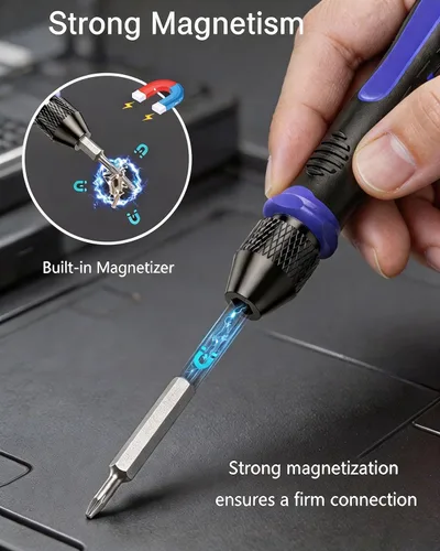 Vista 3 de ORIA Juego de destornilladores de precisión pequeños, mini kit de herramientas de reparación para teléfono, PC, computadora, laptop, Xbox