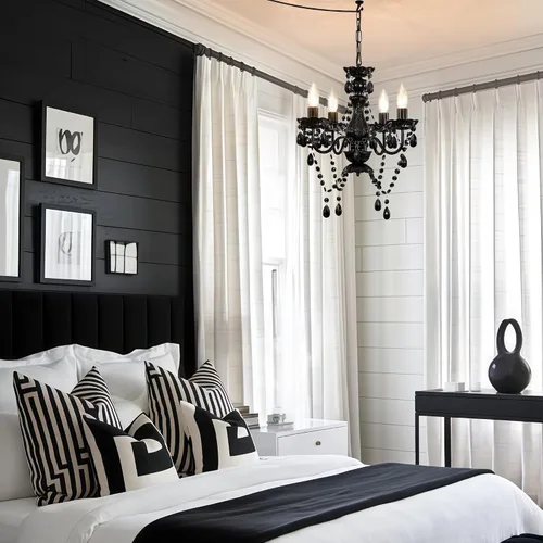 Vista 6 de Alighting Candelabro pequeño negro con 4 luces para enchufar, candelabros de cristal para comedor