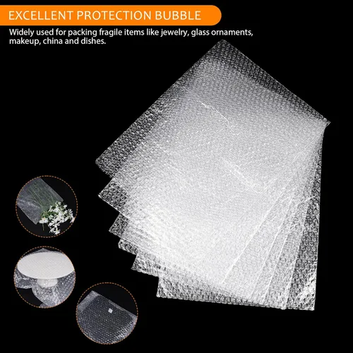 Vista 4 de 20 bolsas transparentes de burbujas, bolsas grandes de burbujas de 14 x 18 pulgadas para envío, doble bolsa de amortiguación de burbujas a prueba