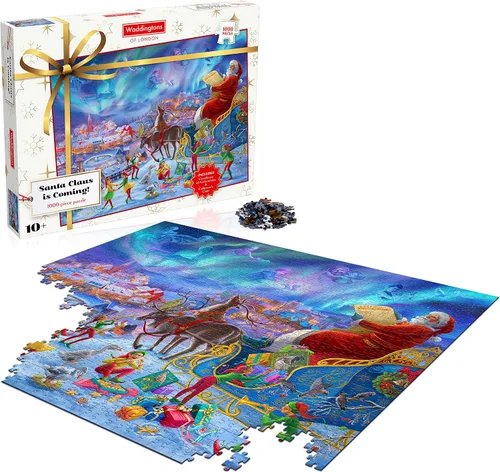 Vista 2 de Winning Moves WM01768-ML1-6 Christmas 2021 - Juego de rompecabezas de 1000 piezas, multicolor