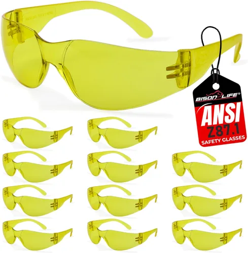 Vista 12 de Lentes de seguridad con protección envolvente resistente a arañazos, lente de policarbonato resistente a impactos ANSI Z87.1 Scratch & Impact