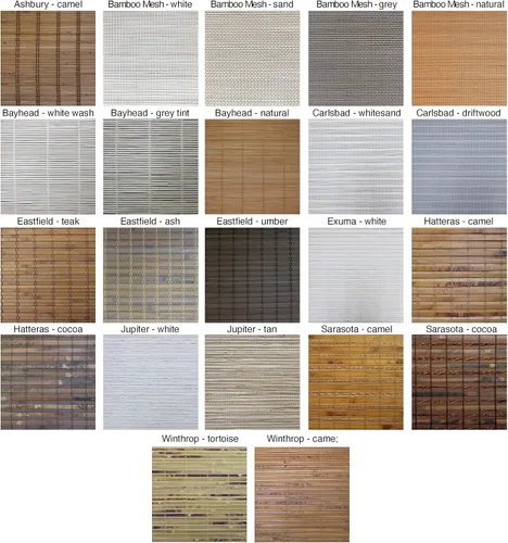 Vista 3 de Persianas romanas de madera tejida sin cables, 31 pulgadas de ancho x 72 pulgadas de alto, Winthrop Camel, tamaños 20-72 pulgadas de ancho y 24-72