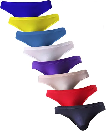 Vista 27 de WINDAY Calzoncillos de hombre Transpirable Hielo Seda Triángulo Bikinis y Escritos N04