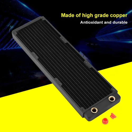 Vista 6 de Radiador de cobre disipador de calor para computadora intercambiador de calor líquido de refrigeración por agua con exquisita mano de obra, cobre