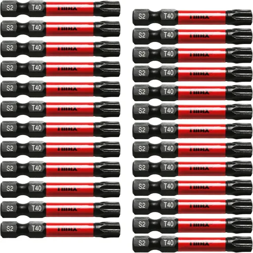 Vista 15 de TMAX Juego de puntas de destornillador de cabeza de estrella T6 Torx de 25 piezas, acero S2 de 6 puntos T-6 puntas de inserción de destornillador