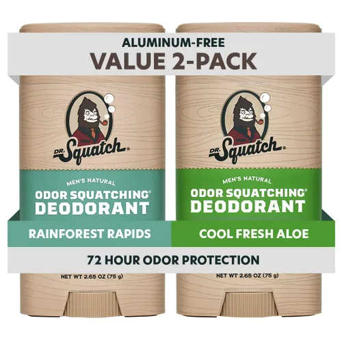 Vista 22 de Dr. Squatch Desodorante natural para hombres, sin aluminio, Summer Citrus + Cool Fresh Aloe, 2.65 oz, 2