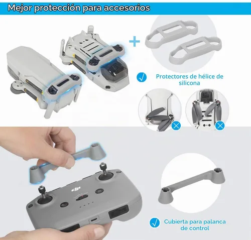 Vista 2 de JSVER Estuche de Transporte para DJI Mavic Mini 2 Estuche Rígido de Almacenamiento para Mini 2/2 SE/4K Drone Control Remoto y Accesorios