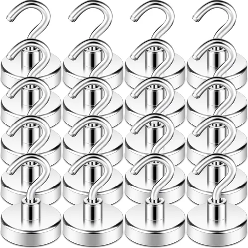 Vista 33 de Neosmuk Ganchos magnéticos, esenciales para cruceros, más de 32 libras, ganchos magnéticos resistentes para cabinas de cruceros, refrigerador
