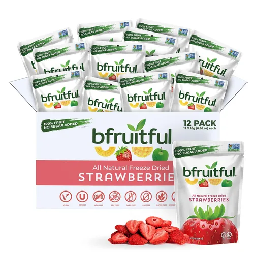 Vista 16 de bfruitful Manzana liofilizada + canela, sin azúcar añadido, paquete de bocadillos de frutas liofilizadas o para niños y adultos, bocadillos