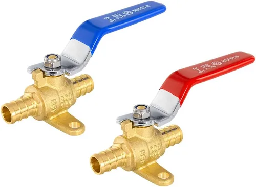 Vista 13 de Paquete de 2 válvulas de bola EFIELD Pex Brass de 1/2 pulgada con cierre de puerto completo, caliente y frío, (VALVE001) Válvula de cierre