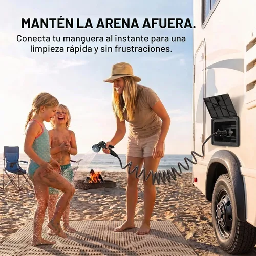 Vista 11 de Juego de spray y manguera exterior de conexión rápida RV, Negro