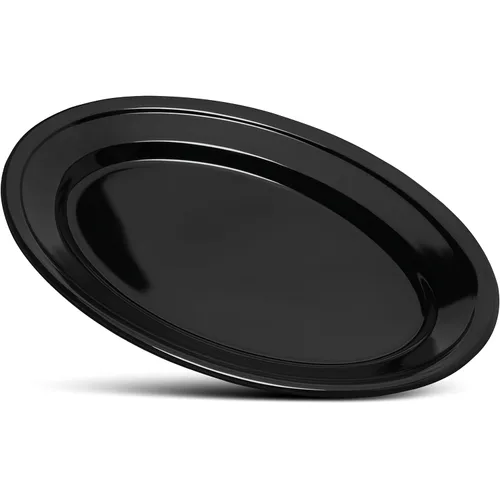 Vista 2 de Carlisle FoodService Products Dallas Ware - Plato ovalado de plástico reutilizable con borde para el hogar y restaurantes, melamina, 9.25 x 6.25