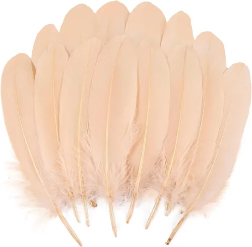 Vista 16 de THARAHT 120 plumas de ganso azul aguamarina naturales a granel de 6-8 pulgadas 5.9-7.9 in para manualidades, bricolaje, cosplay, boda, fiesta