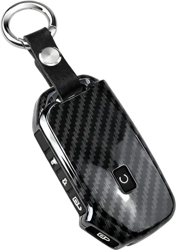 Vista 15 de QBUC Funda para llavero KIA, funda para llavero con llavero para Kia Ceed Cerato Forte, etc. (1 botón o no solo en la superficie frontal) (azul)